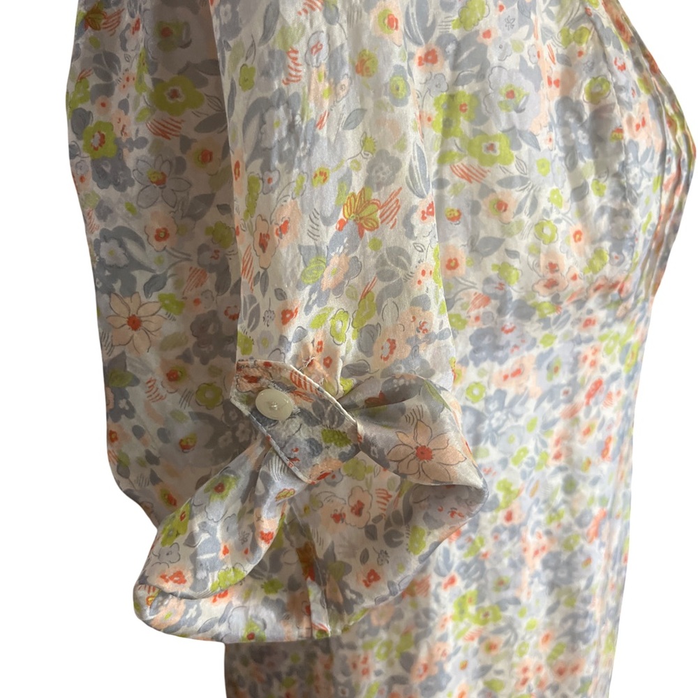 Rosie Pope Maternity Floral Silk Button down dress Size Small - Picture 4 of 10